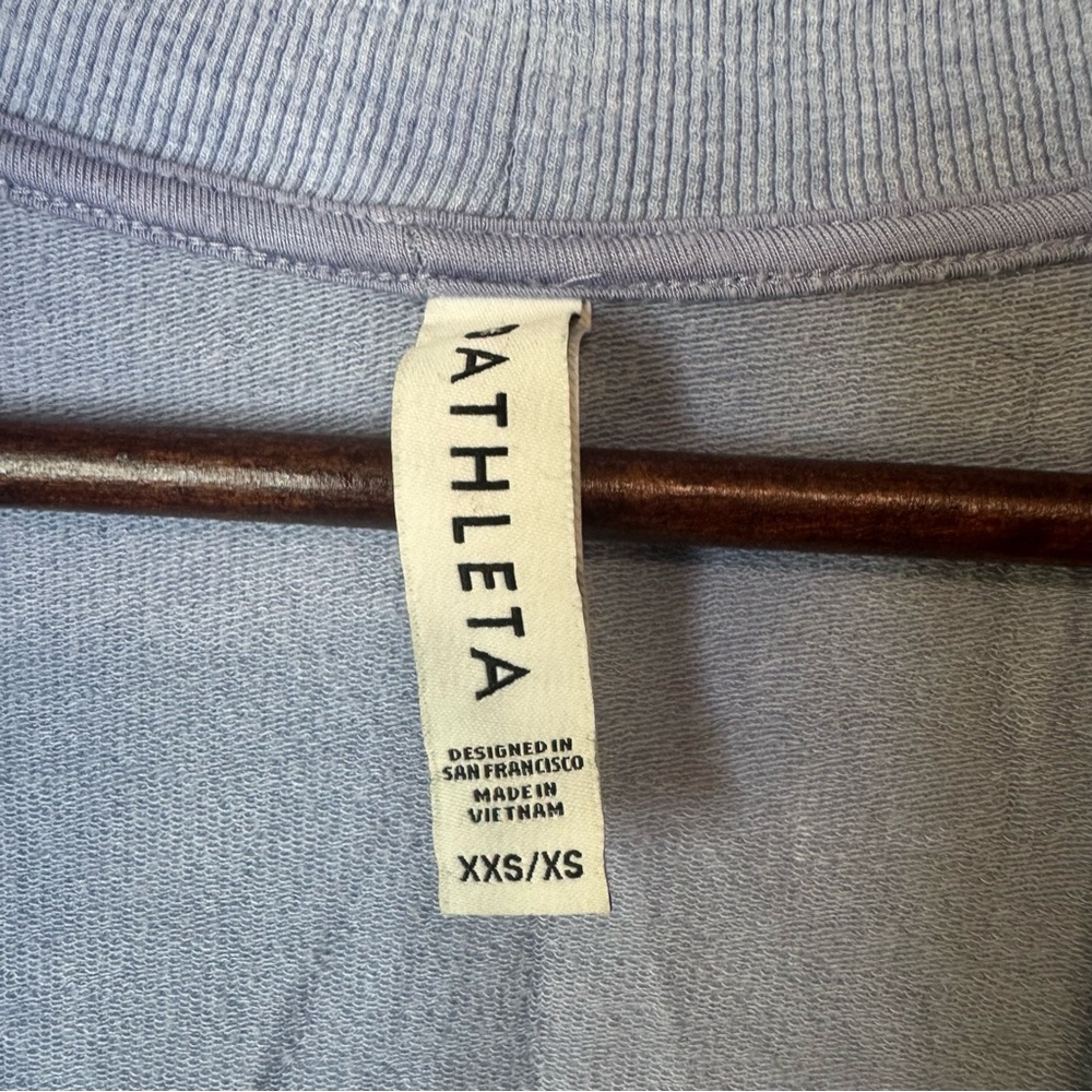 Athleta Lotus Textured Wrap Cardigan Light Blue Open Shrug. XXS/XS - Picture 4 of 11